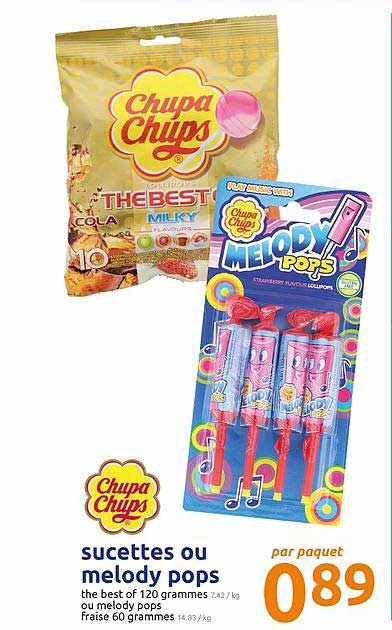 sucettes ou melody pops chupa chups
