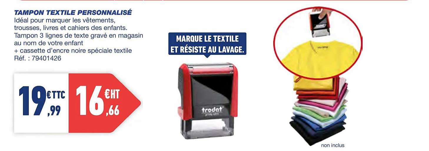 tampon textile personnalisé