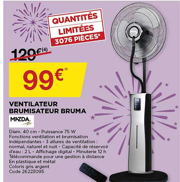 Ventilateur Brumisateur Bruma Mazda