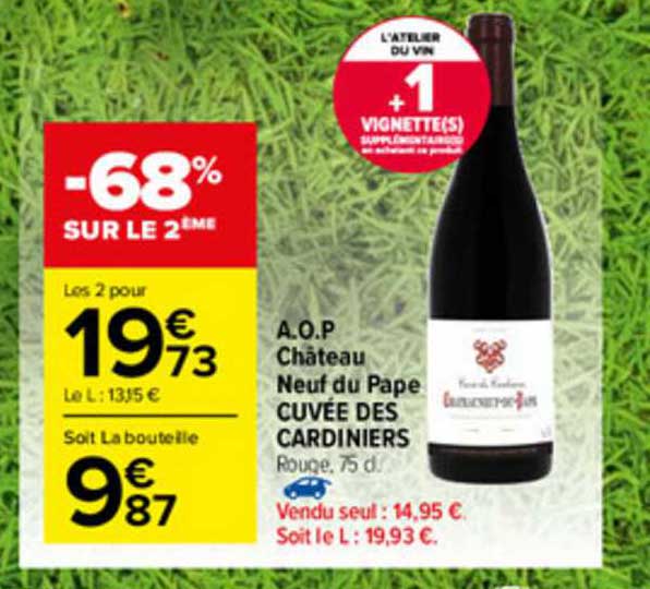 a.o.p. château neuf du pape cuvée des cardiniers