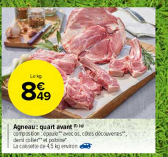 agneau : quart avant