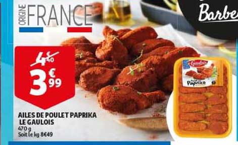 Ailes De Poulet Paprika Le Gauloi