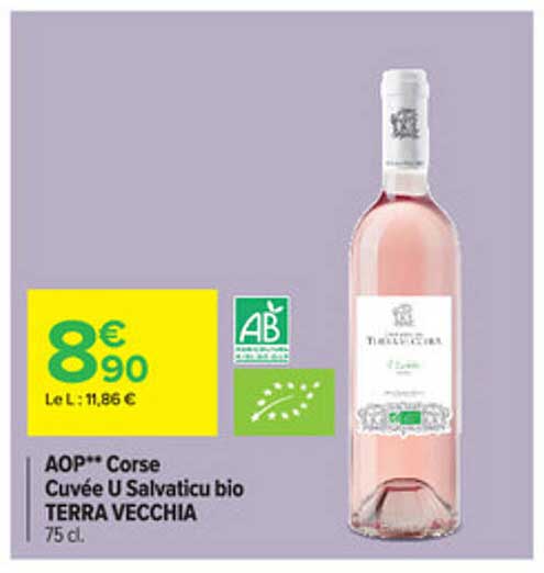 aop corse cuvée u salvaticu bio terra vecchia