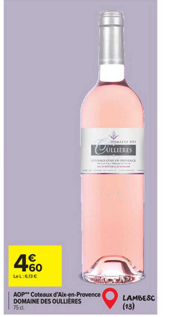 aop coteaux d'aix-en-provence domaine des oullières