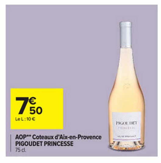 aop coteaux d'aix-en-provence pigoudet princesse
