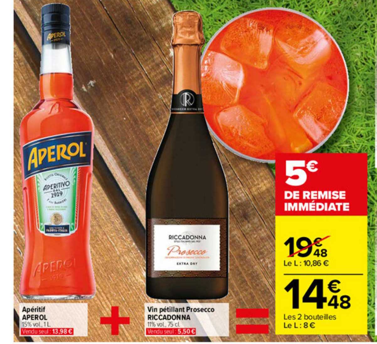 Apéritif Aperol + Vin Pétillant Prosecco Ric Cadonna