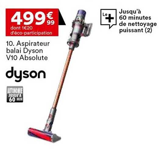 aspirateur balai dyson v10 absolute