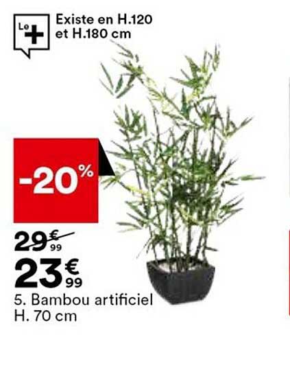 bambou artificiel h. 70 cm
