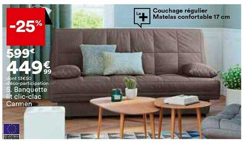 Banquette Lit Clic-clac Carmen