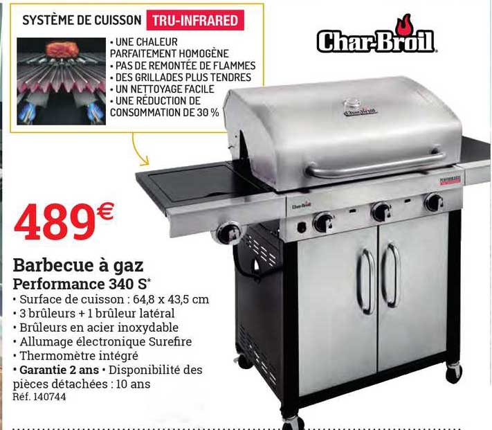 barbecue à gaz performance 340 s char-broil