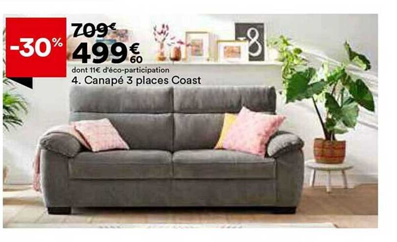 canapé 3 places coast