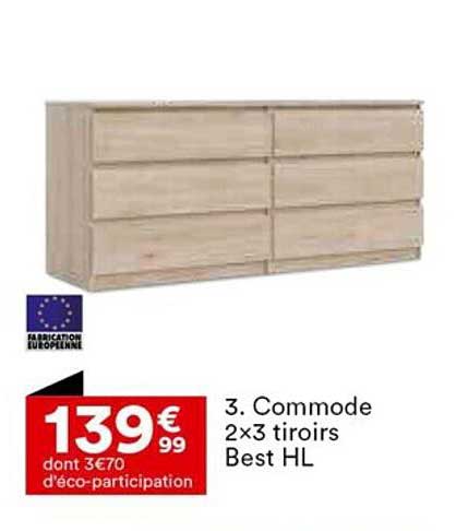 commode 2x3 tiroirs best hl