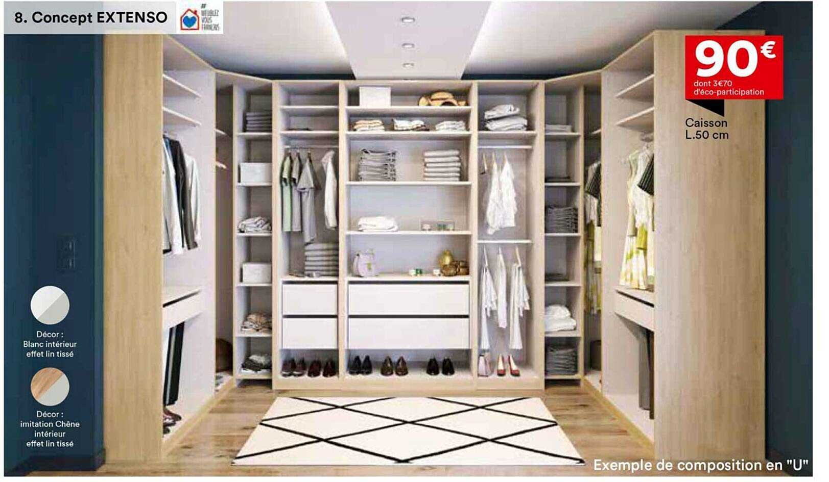 concept extenso : caisson l. 50 cm