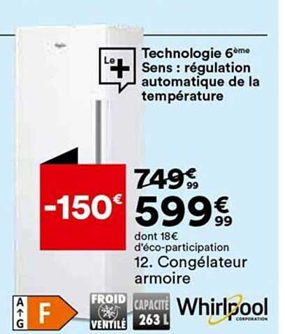Congélateur Armoire Whirlpool