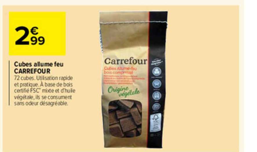 cubes allume feu carrefour
