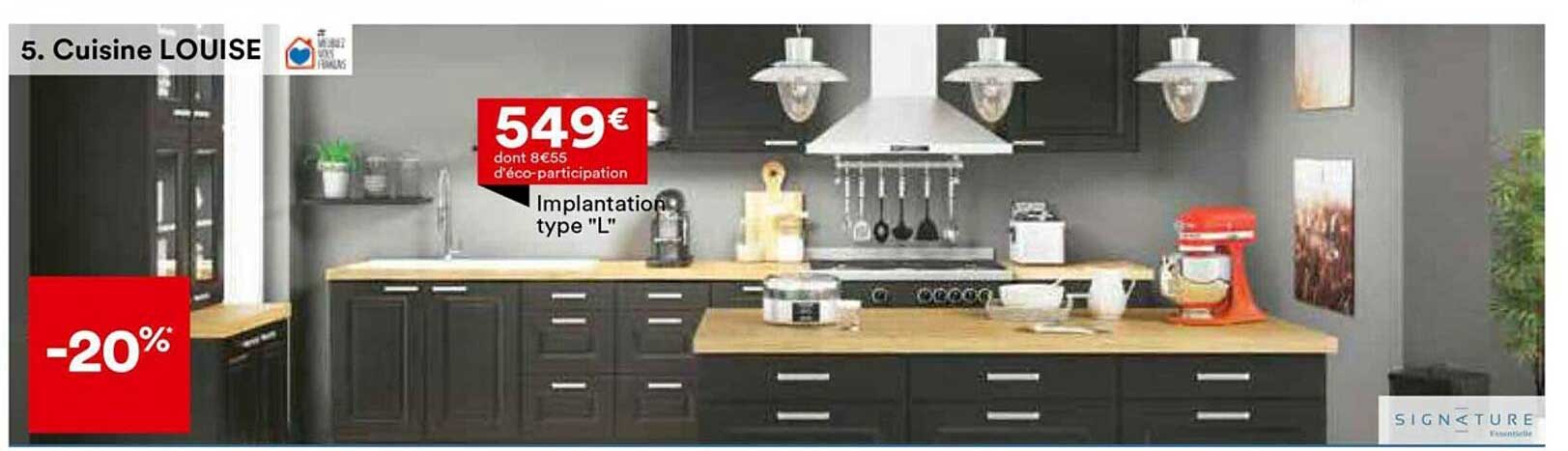 cuisine louise : implantation type "l"