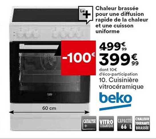 Cuisinière Vitrocéramique Beko
