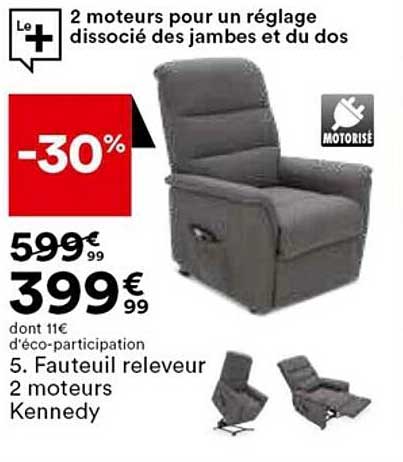 fauteuil releveur 2 moteurs kennedy