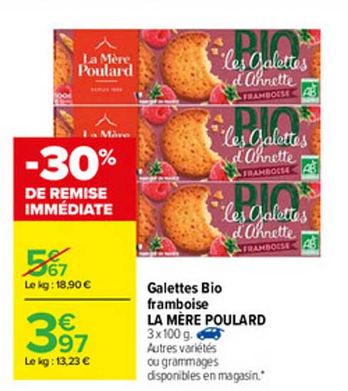 galettes bio framboise la mère poulard