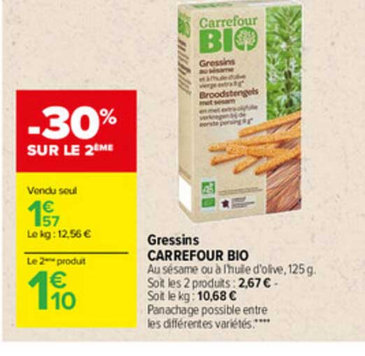 Gressins Carrefour Bio