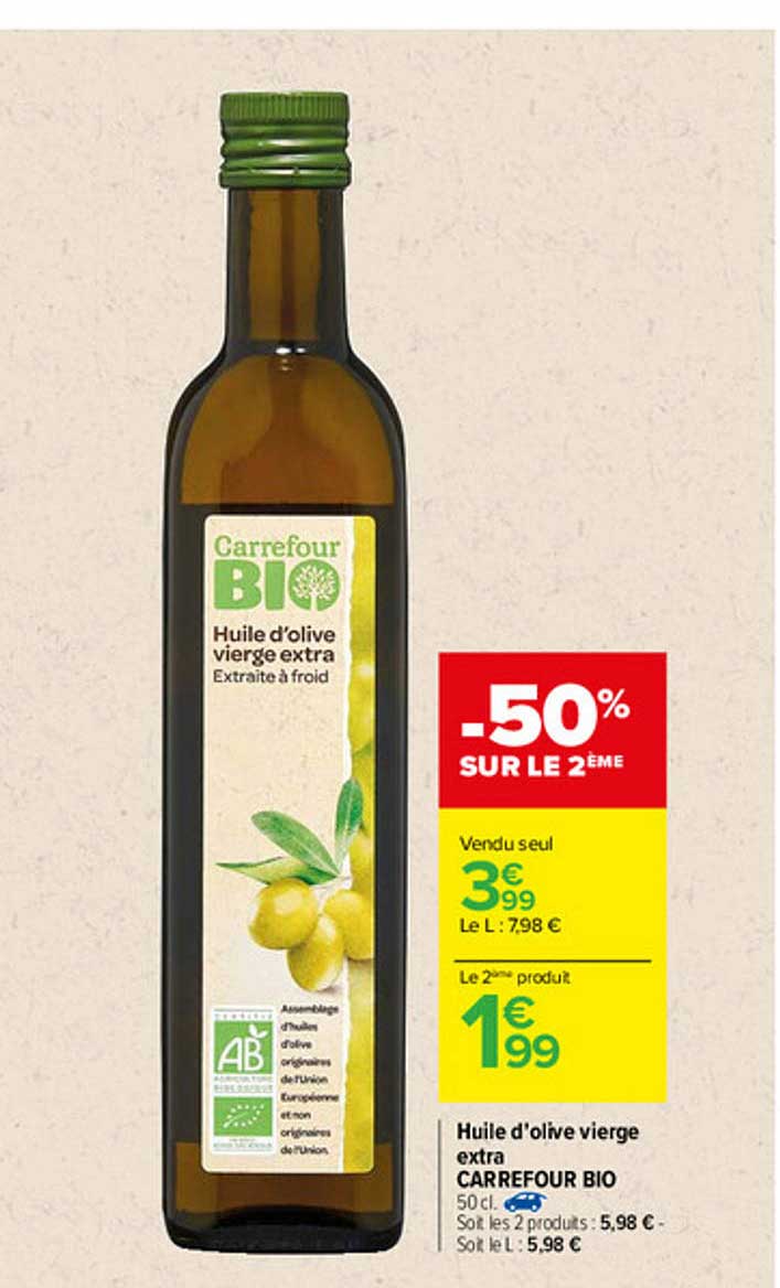Huile D'olive Vierge Extra Carrefour Bio