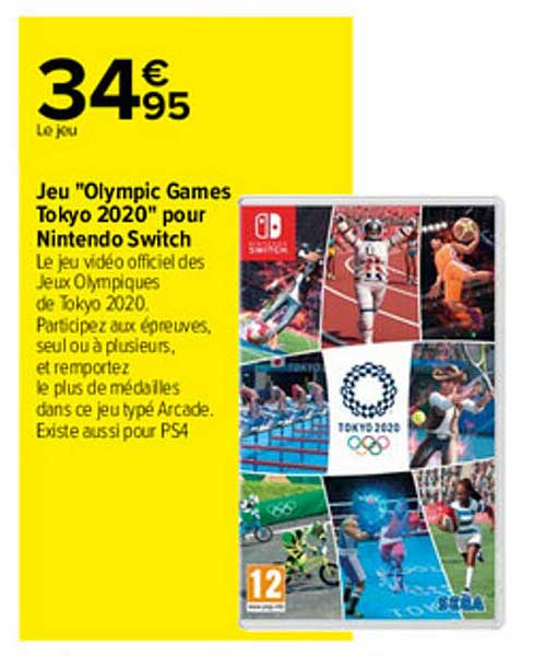 jeu "olympic games tokyo 2020" pour nintendo switch