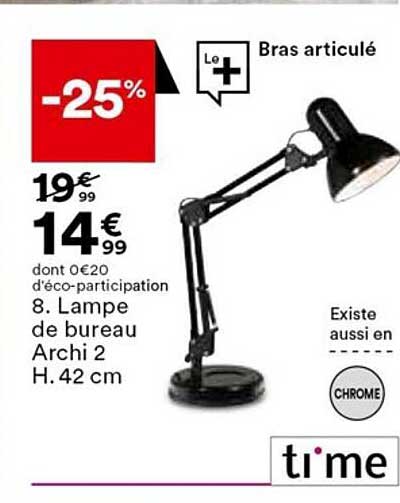 lampe de bureau archi 2 h. 42 cm