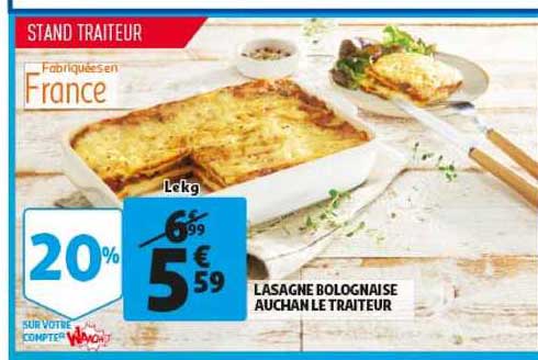 Lasagna Bolognaise Auchan Le Traiteur