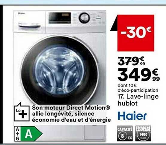 lave-linge hublot haier