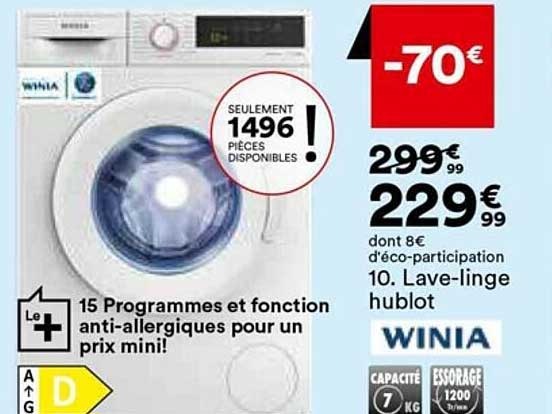 lave-linge hublot winia