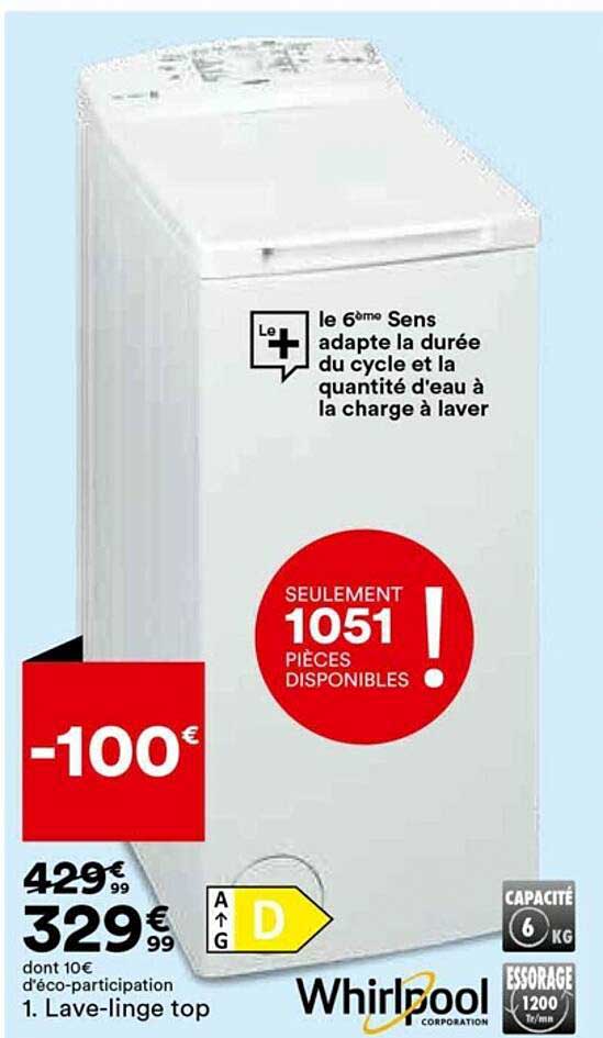 Lave-linge Top Whirlpool