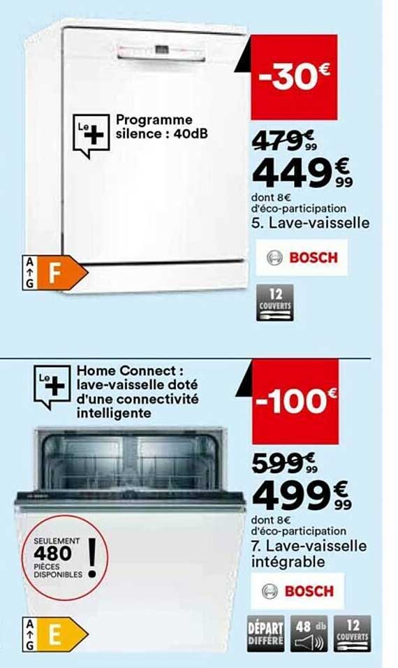 lave-vaisselle bosch, lave-vaisselle intégrable bosch