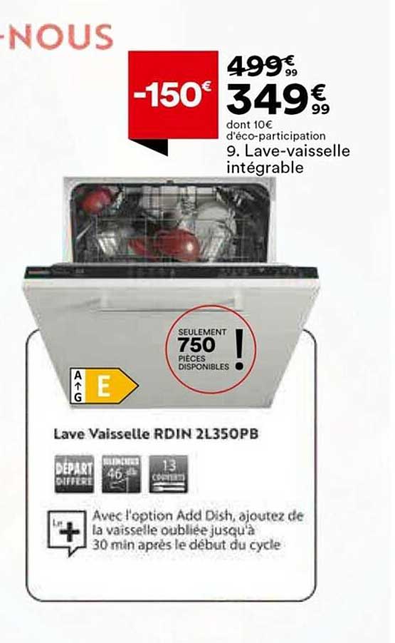 lave-vaisselle intégrable