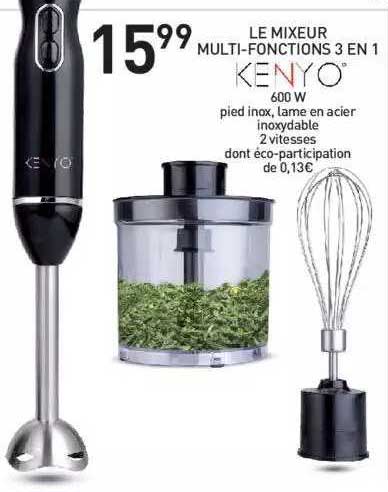 Le Mixeur Multi-fonctions 3 En 1 Kenyo
