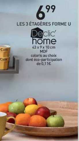 Les 3 étagères Forme U Declic' Home