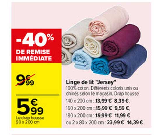 Linge De Lit "jersey"