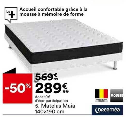 Matelas Maia 140 X 190 Cm Dreaméa