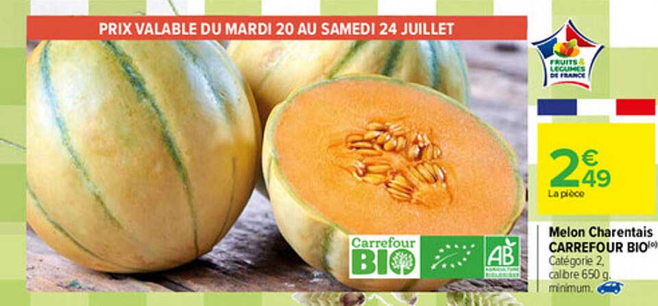 Melon Charentais Carrefour Bio