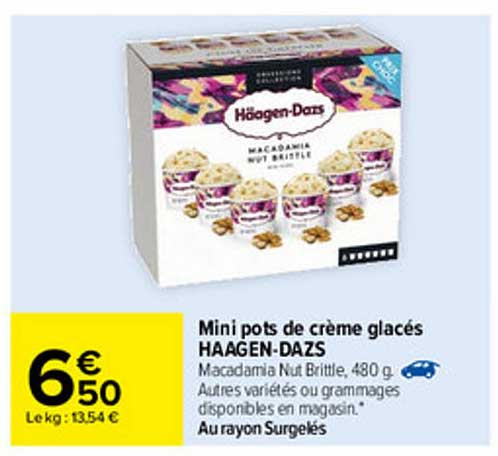 mini pots de crème glacés häagen-dazs