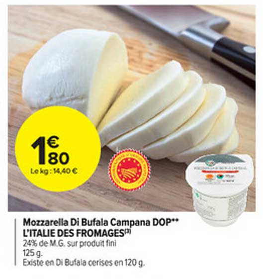 mozzarella du bufala campana dop l'italie des fromages