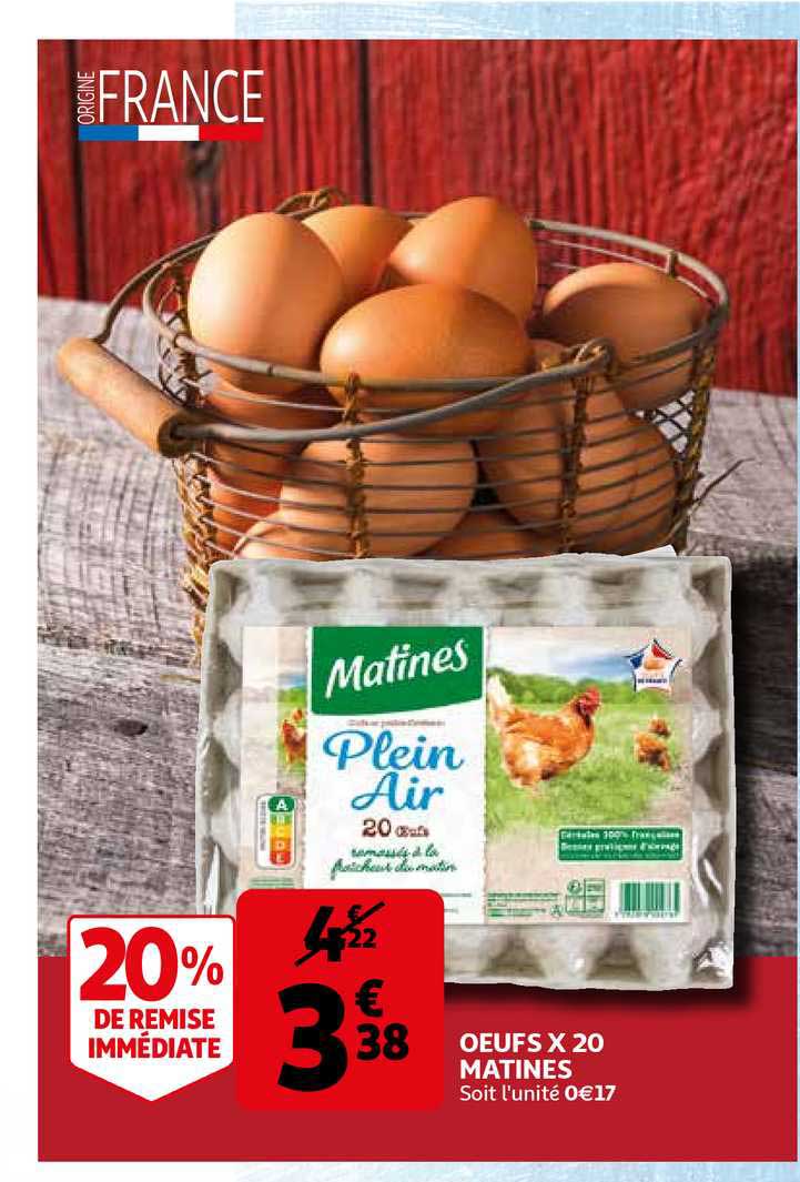 oeufs x20 matines