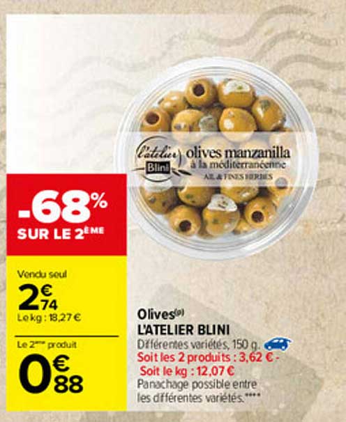 olives l'atelier blini