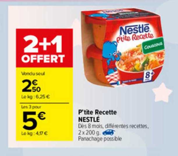 p'tite recette nestlé