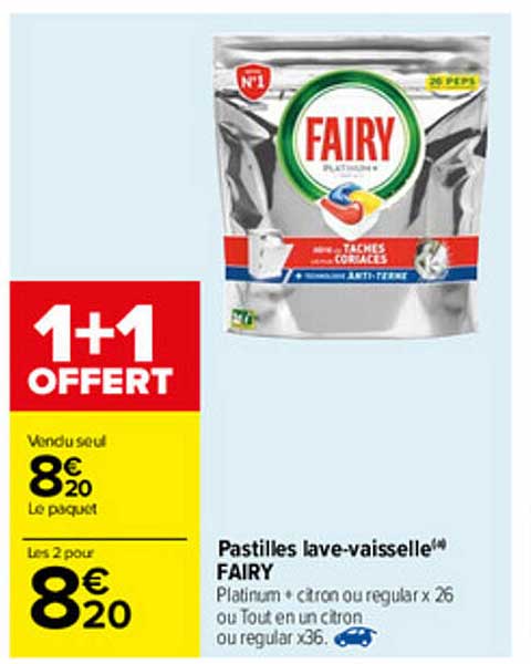 pastilles lave-vaisselle fairy