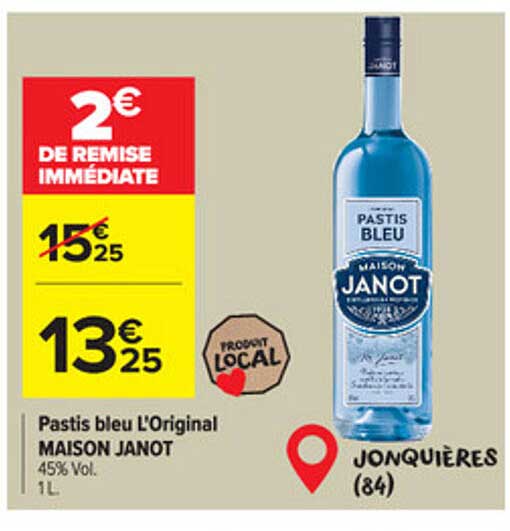 Pastis Bleu L'original Maison Janot