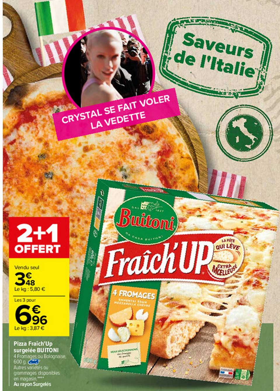 pizza fraîch'up surgelée buitoni