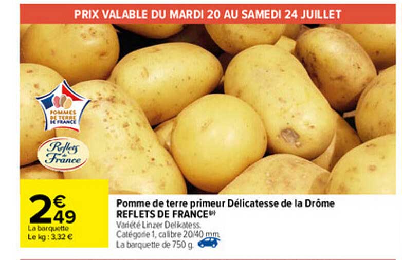 pomme de terre primeur délicatesse de la drôme reflets de france