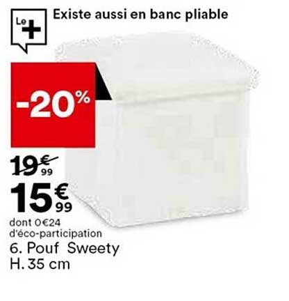 pouf sweety h. 35 cm