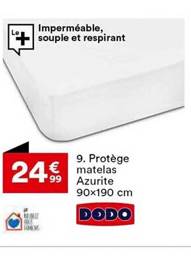 Protège Matelas Azurite 90 X 190 Cm Dodo