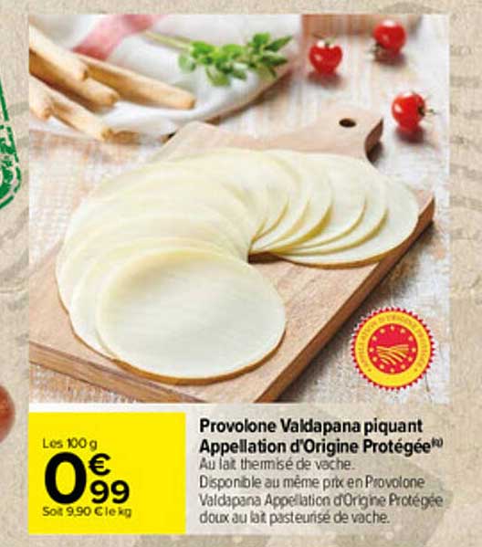 provolone valdapana piquant appellation d'origine protégée